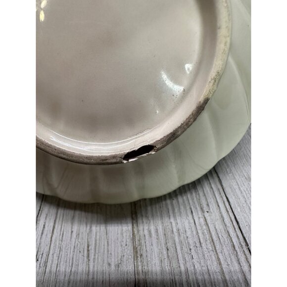 Vintage Fitz & Floyd Shell Trinket Soap Dish Ceramic White Beach Decor 5" DIA - Picture 6 of 13